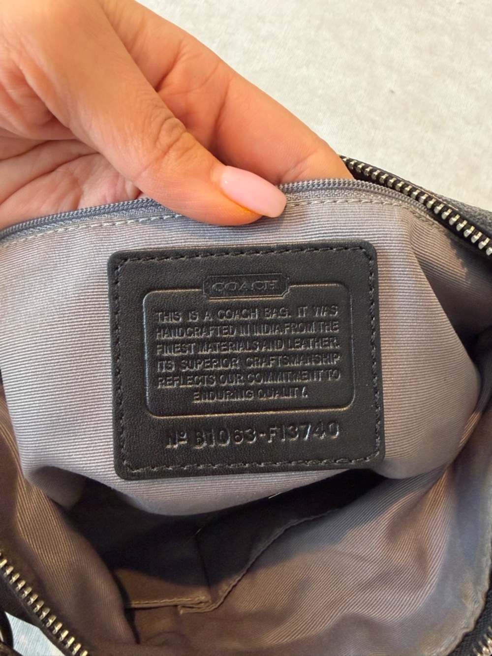 Coach Black Signature Crescent Hobo Bag - Picture 8 of 10